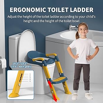 2 in 1 Foldable Potty Training Toilet Seat & Ladder | Soft Cushion & Anti-Slip