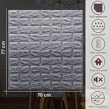 3D Brick Design Self-Adhesive Waterproof Foam Sheet 3D PE Foam Wallpaper